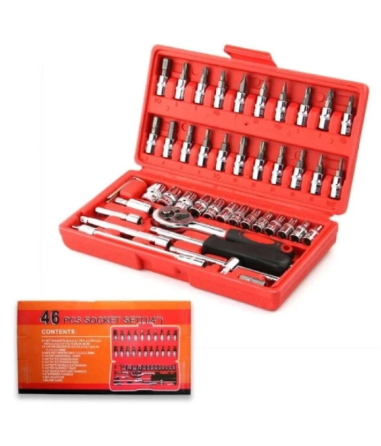 Simo-46 in 1 Pcs Tool Kit & Screwdriver and Socket Set Multi Purpose Combination Tool Case Precision Socket Set