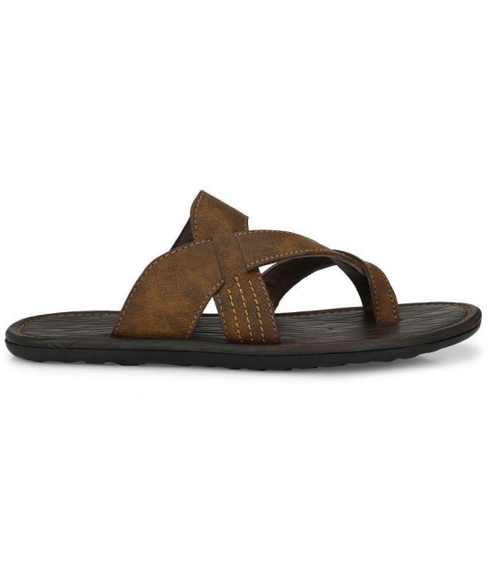 Leeport - Brown  Synthetic Thong Flip Flop - 6