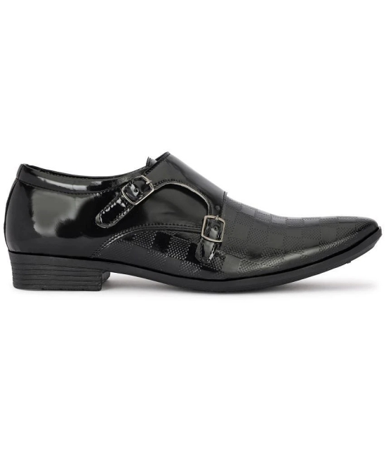 Buxton - Black Mens Monk Strap Formal Shoes - None