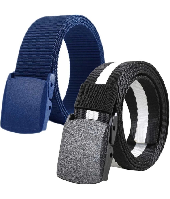 Loopa Multi Nylon Casual Belt Pack of 2 - None