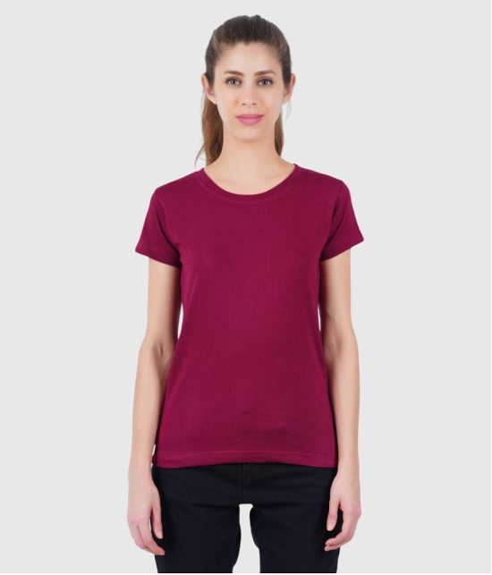 ferocious - Maroon Cotton Regular Fit Women's T-Shirt ( Pack of 1 ) - None