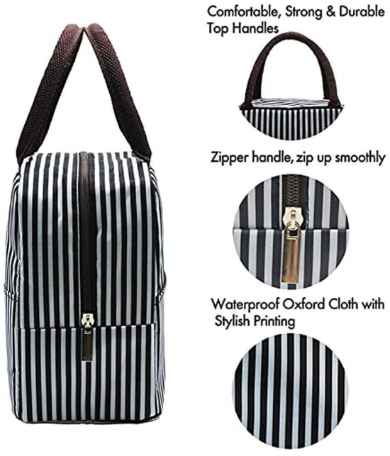 House Of Quirk - Black Polyester Lunch Bag - Black