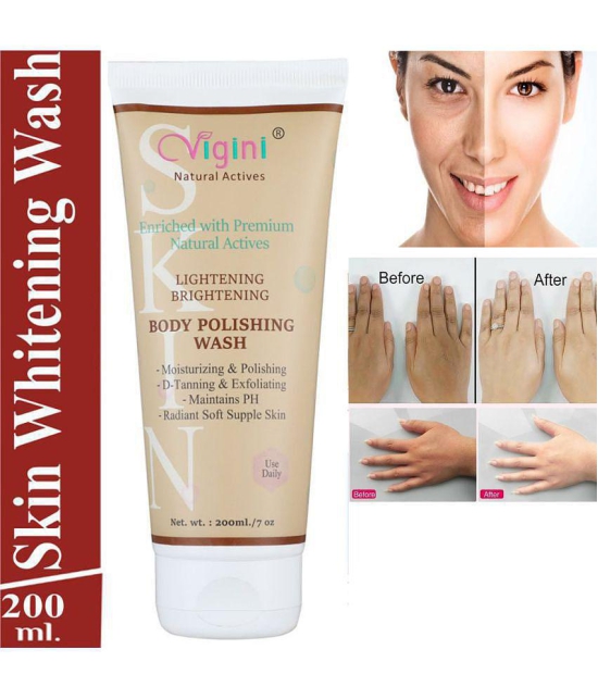 Vigini Skin Whitening Lightening Glow Polishing Wash Coffee D Tan Gel