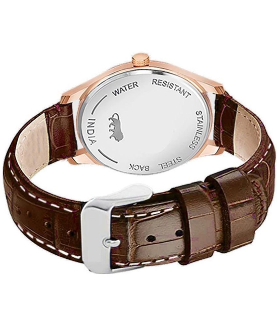 Newman Brown Leather Analog Men's Watch