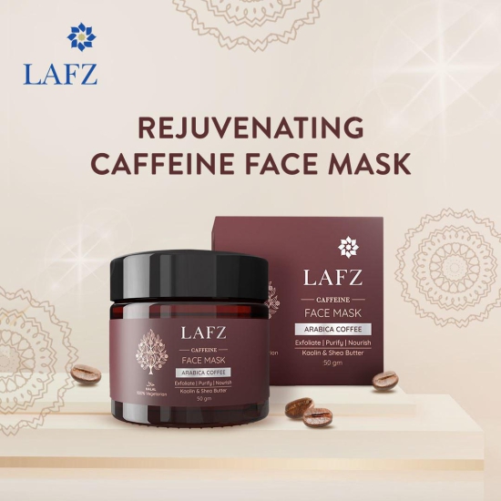 LAFZ Caffeine Face Mask For Glowing Skin | Removes Dirt, Blackheads & Whiteheads | Cleanses Pores & Controls Excess Oil | For all skin types, 50 g