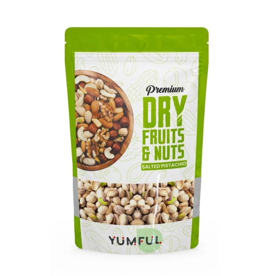 Yumful Roasted Salted Pistachios 1Kg | Healthy Dry Fruit Snack