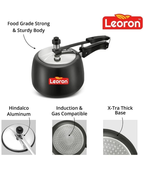 LEORON HANDI 3 L Hard Anodized InnerLid Pressure Cooker With Induction Base