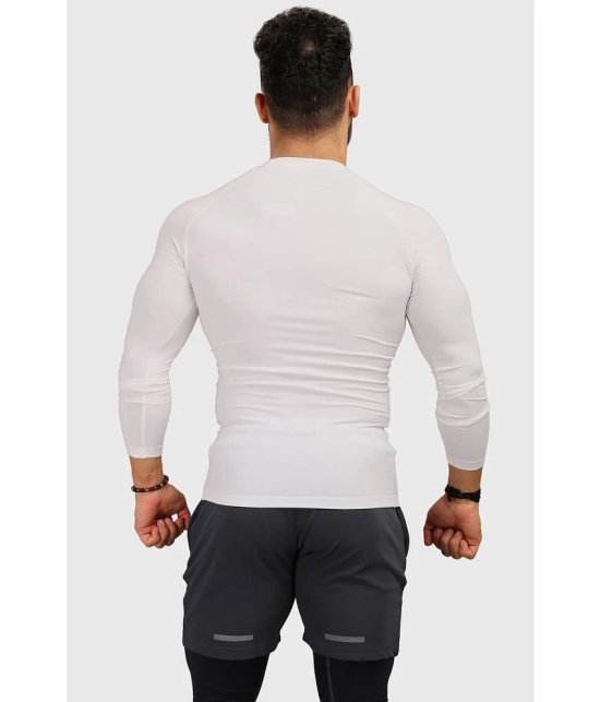 Fuaark - White Polyester Slim Fit Mens Compression T-Shirt ( Pack of 1 ) - None