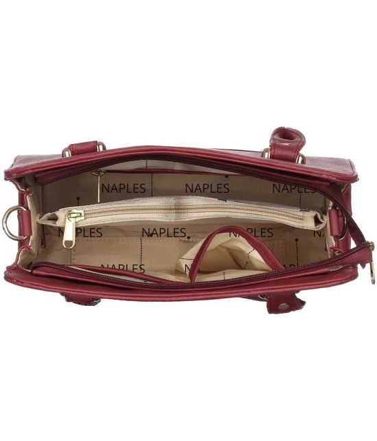 Naples - Maroon PU Shoulder Bag - Maroon