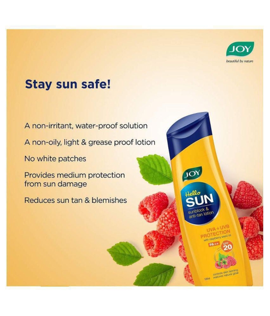 Joy Hello Sun SunBlock & Anti Tan Lotion Sunscreen SPF 20 - 300 ml