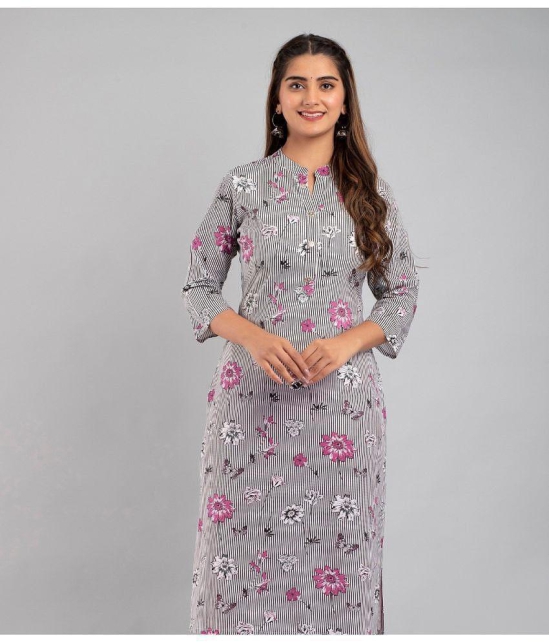 MAUKA - White Rayon Women''s Straight Kurti ( Pack of 1 ) - None