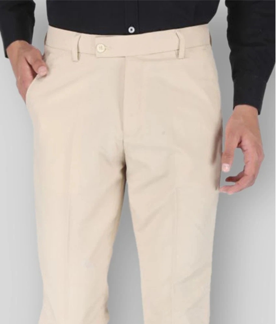 Playerz - Cream Polycotton Slim - Fit Mens Trousers ( Pack of 1 ) - None