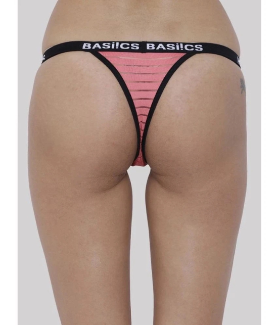 BASIICS By La Intimo - Multicolor BCPTH010B Polyester Striped Womens Crotchless ( Pack of 2 ) - None