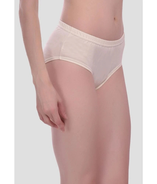 Elina - Grey Cotton Solid Womens Briefs ( Pack of 3 ) - None