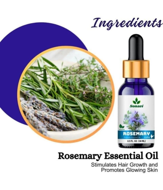 Sonavi Rosemary Stress Relief Essential Oil Green With Dropper 60 mL ( Pack of 2 )