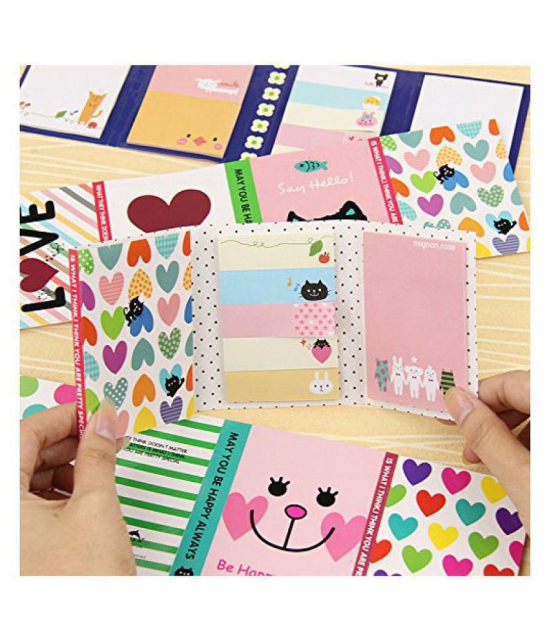 iDream 180 Pages Sticker Mini Animal Sticky Notes Four Fold Memo Pad School Stationery Supplies