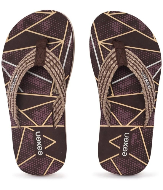 Paragon - Brown Mens Thong Flip Flop - None