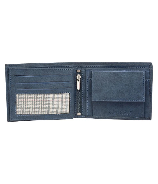 Laurels PU Blue Casual Regular Wallet