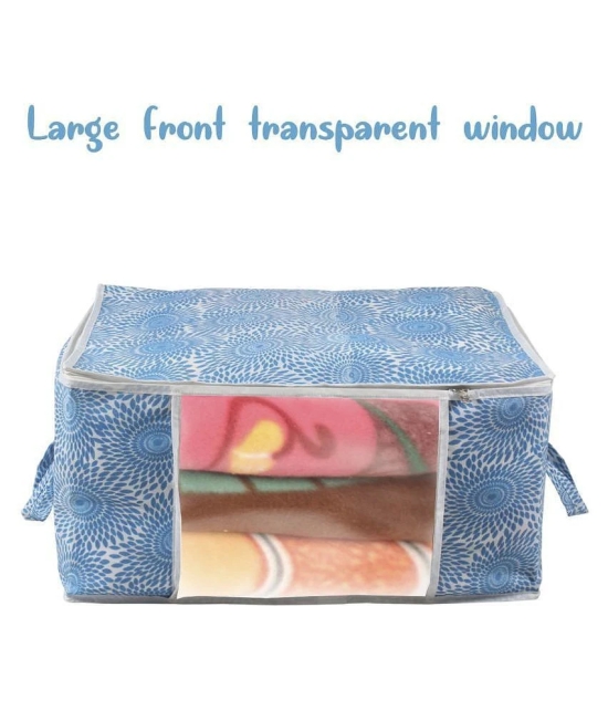 Prettykrafts Underbed Storage Bag, Storage Organizer, Blanket Cover with Side Handles (Set of 3 pcs)