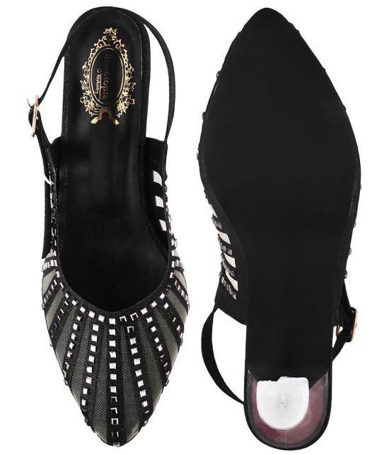 Shoetopia - Black Women''s Sandal Heels - None