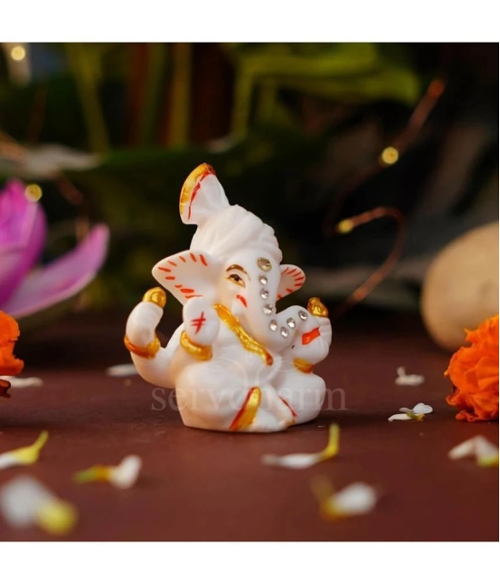 ServDharm Resin Lord Ganesha Idol ( 6.5 cm )