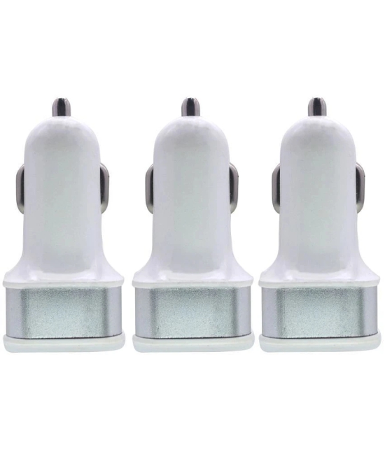 JMALL Car Mobile Charger 1 Amp 3 Pieces White