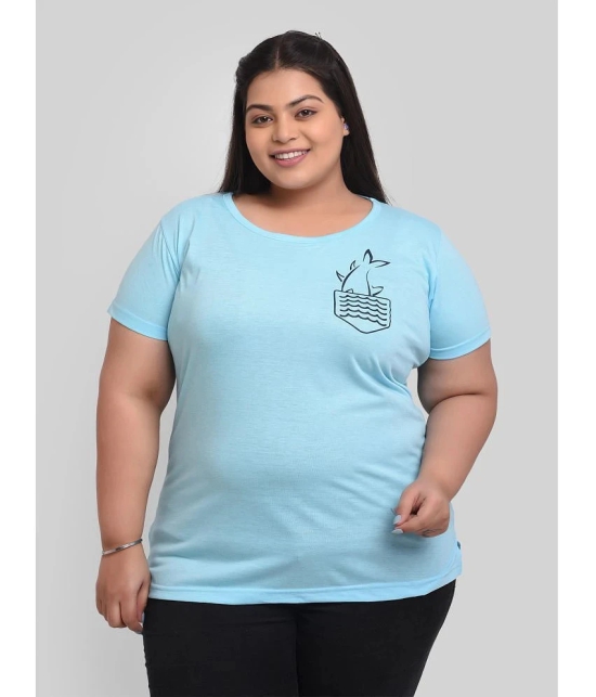 Neo Garments - Turquoise Cotton Regular Fit Womens T-Shirt ( Pack of 1 ) - 5XL