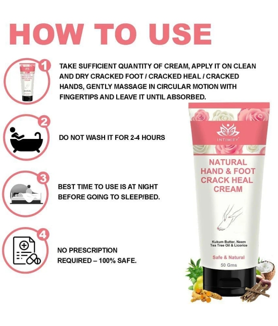 Intimify Crack Heal Cream, Foot Crack Cream, Skin Repair Cream, Heel Crack Cream, 50 gms