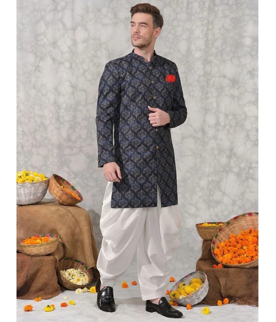 Hangup - White Polyester Regular Fit Mens Dhoti Kurta Set ( Pack of 1 ) - None