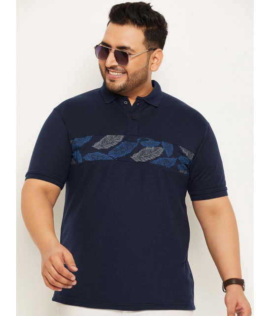 MXN - Navy Cotton Blend Regular Fit Men's Polo T Shirt ( Pack of 1 ) - None