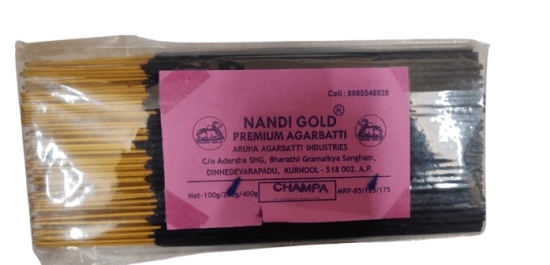 Nandi Gold Premium Natural Fragrance Agarbatti Sticks 3 In 1 | Pack of 3 |600grams | Fragrance -1 Mogra, 1 Champa, 1 Jasmine