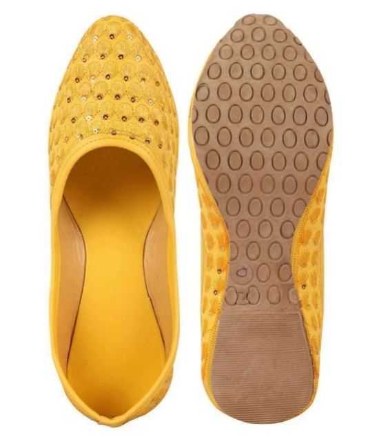 Raj Yellow Ethnic Footwear - None