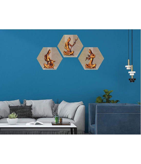 Indianara Hexagon Paintings MDF Painting Without Frame