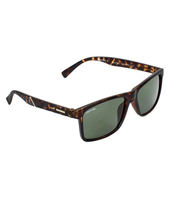 Creature - Brown Square Sunglasses ( Pack of 1 ) - Large