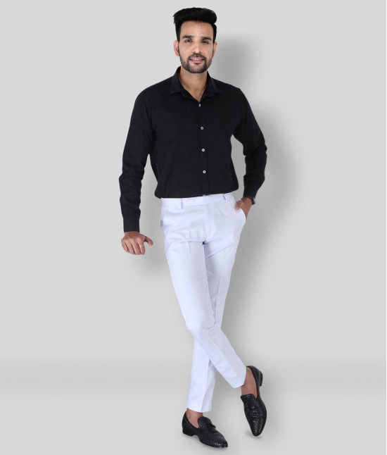 SREY - White Polycotton Slim - Fit Men's Chinos ( Pack of 1 ) - None