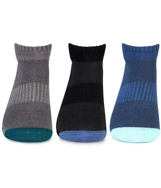 Bonjour Retail 100% Organic Cotton Mens Printed Multicolor Ankle Length Socks ( Pack of 3 ) - Multicolor