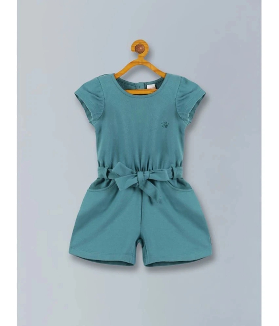 PLUM TREE - Blue Rayon Girls Jumpsuit ( Pack of 1 ) - None