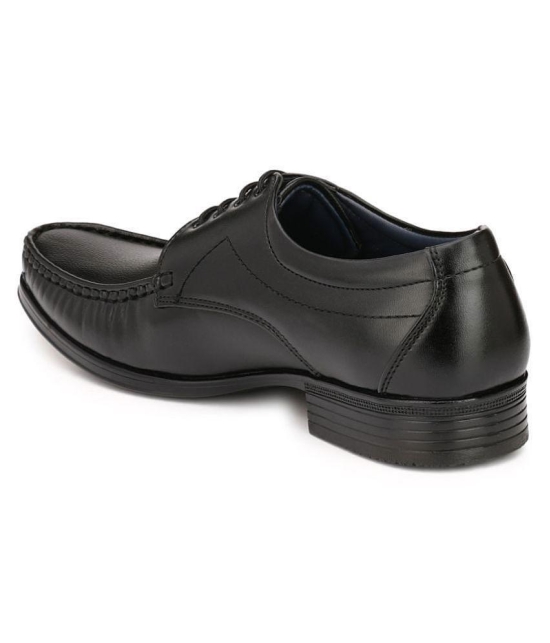 Leeport - Black Mens Oxford Formal Shoes - None