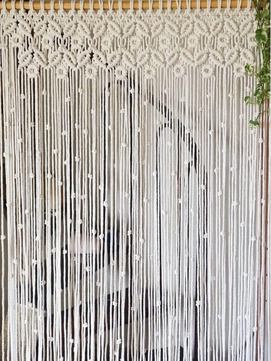 MACRAME ROPE CURTAIN-Ivory / 1