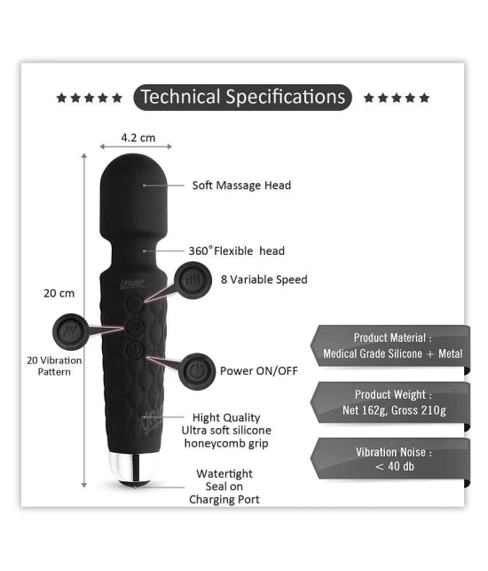 Unique Full Body Massager For Pain Relief | 20 Vibration Modes, USB Rechargeable & Waterproof