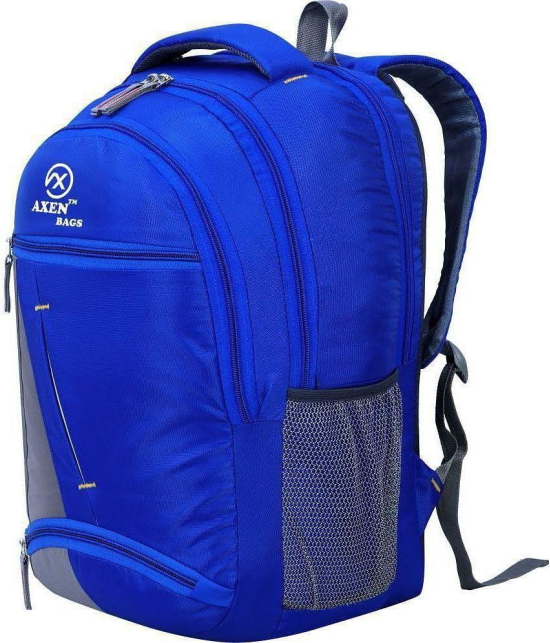 AXEN BAGS - Blue Canvas Backpack ( 30 Ltrs ) - Blue