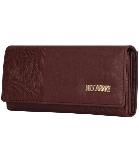 Nicoberry - Maroon Faux Leather Purse - Maroon