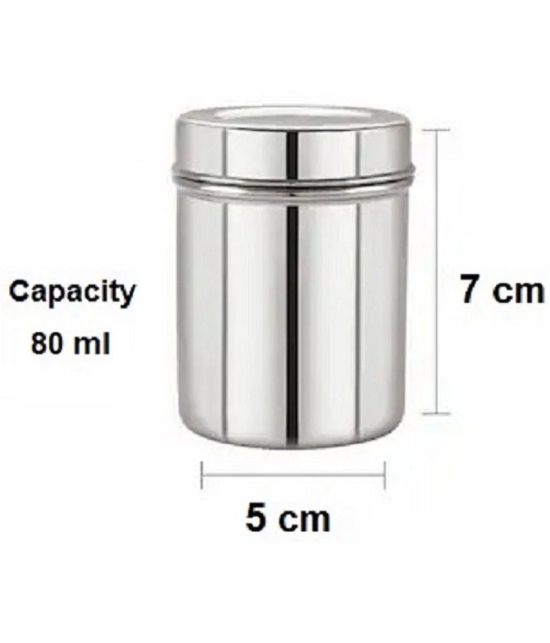 Dynore 12 Mini Container Steel Silver Utility Container ( Set of 12 ) - Silver