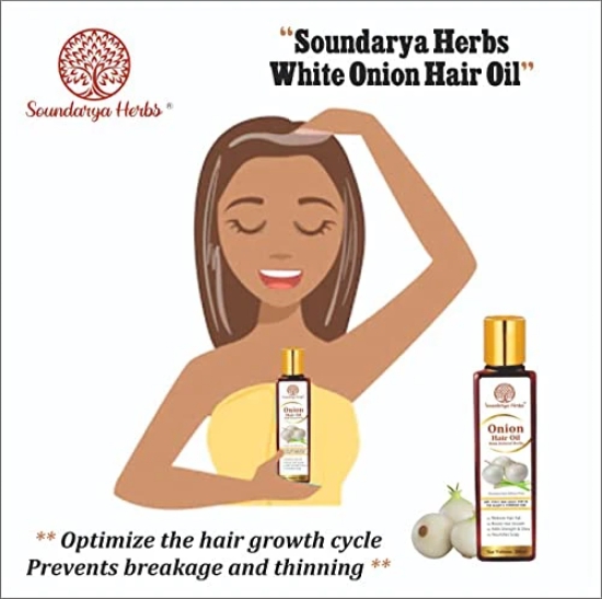 Soundarya Herbs White Onion Hair Conditioner, Onion Shampoo & White Onion Hair Oil -200ml each Set Of 1.