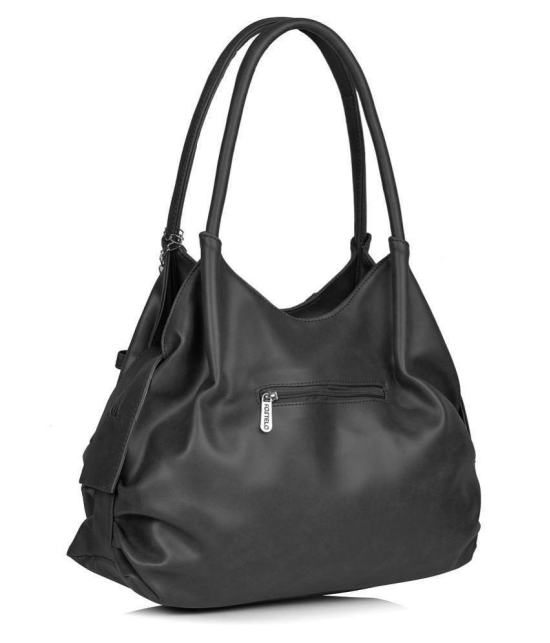 Fostelo - Black  PU Shoulder Bag - Black