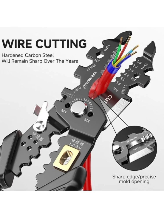 25-in-1 Multifunction Wire Strippers Electeical, 8 inch Wire Crimping Tool, Wire Cutter, Professional Electrician Pliers Tools and Cable Stripper for Cutting, Stripping, Shearing