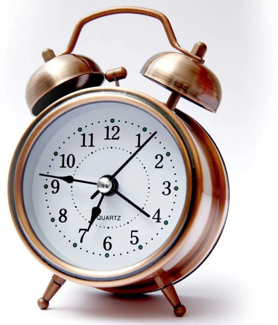 E-DEAL Analog Vintage Twin Bell copper Table Alarm Clock - Pack of 1