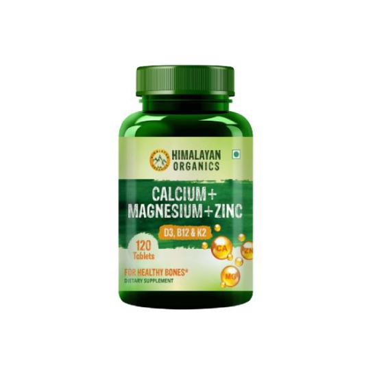 Himalayan Organics Calcium,Magnesium,Zinc 120 Tablets