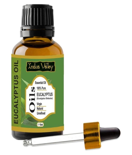 Indus Valley 100% Natural & Organic, Eucalyptus Essential Oil & Dropper for Skin, Hair Care