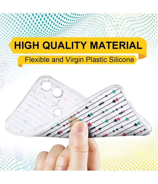 NBOX - Multicolor Silicon Printed Back Cover Compatible For POCO C50 ( Pack of 1 )